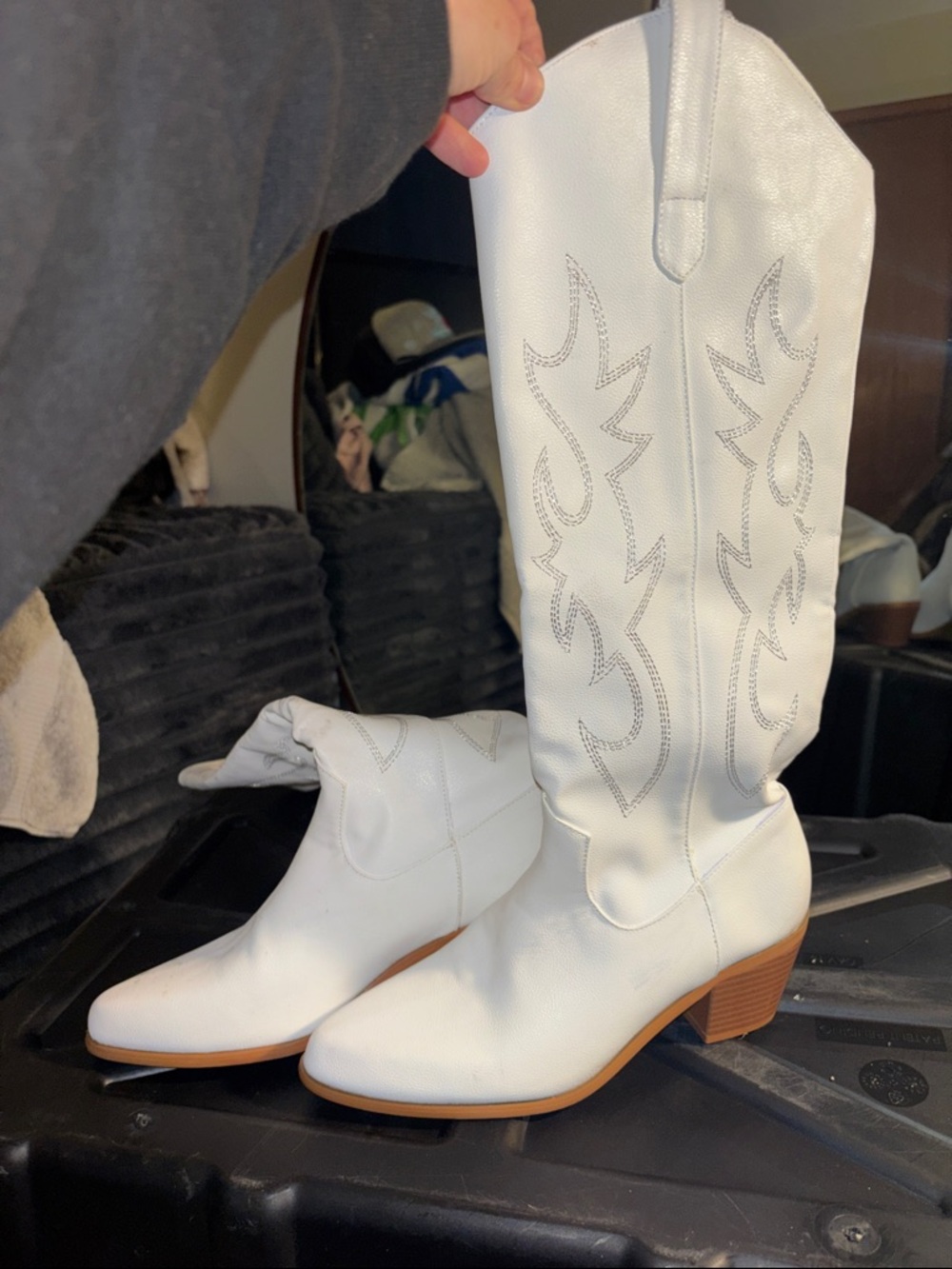 White Women's Western Cowboy Boots - Classic Tall Shaft